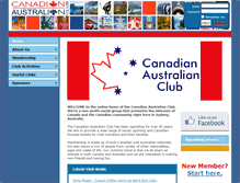 Tablet Screenshot of canadianaustralianclub.com